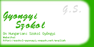 gyongyi szokol business card