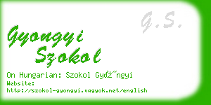 gyongyi szokol business card